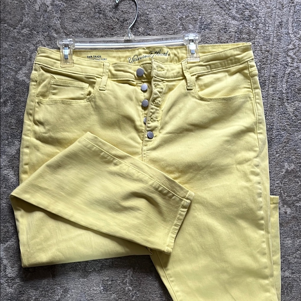 Vibrant High Rise Yellow Jeans for Chic Comfort